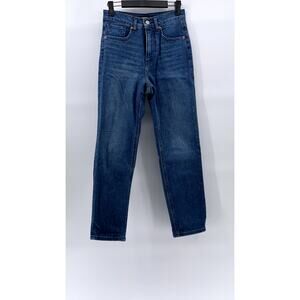 EXPRESS Women's Blue Medium Wash Denim High-Rise Mom Jeans SZ 00